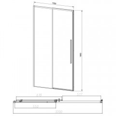 Душевая дверь Vincea Slim-N VDS-4SN120CLGM