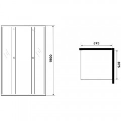 Душевое ограждение Niagara Eco NG-1009-14QBLACK