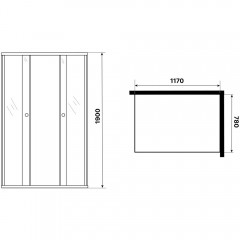 Душевое ограждение Niagara Eco NG-1012-14QBLACK