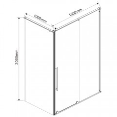 Душевое ограждение Vincea Arno VSR-1A1015CL