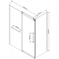Душевое ограждение Vincea Como Soft VSR-1CS1012CLGM