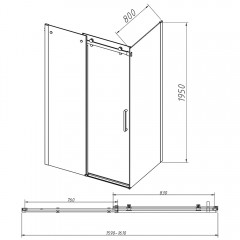 Душевое ограждение Vincea Como-N VSR-4CN8016CGB