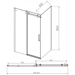 Душевое ограждение Vincea Como-N VSR-4CN9016CGB