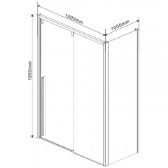 Душевое ограждение Vincea Lugano VSR-1L1015CLB-1