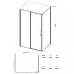 Душевое ограждение Vincea Slim 8mm VSR-4SLP9012CLGM