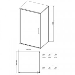 Душевое ограждение Vincea Slim 8mm VSR-4SLP9090CLG