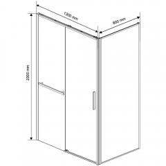Душевое ограждение Vincea Slim Soft VSR-1SS8013CLB