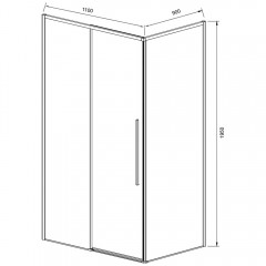 Душевое ограждение Vincea Slim-N VSR-4SN9011CLG