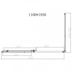 Душевое ограждение Vincea Slim-N VSR-4SN9011CLG