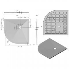Поддон из искусственного камня Vincea VST-4SQ1010A