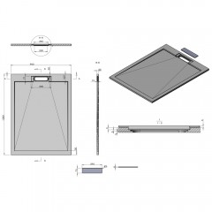 Поддон из искусственного камня Vincea VST-4SRL9012C