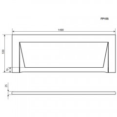 Панель фронтальная для ванны Timo FP-15 S