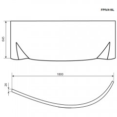 Панель фронтальная для ванны Timo Iva FP-15 L