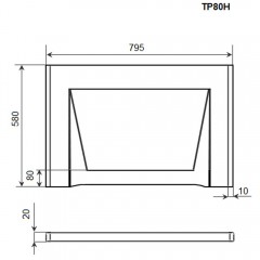 Панель боковая для ванны Timo TP-80 H