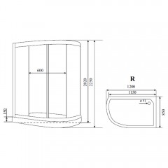 Душевая кабина Timo Standart Т-5502 R