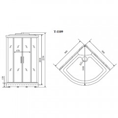 Душевая кабина Timo Standart T-6609 PDS
