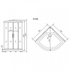Душевая кабина Timo Standart T-6601 PDS