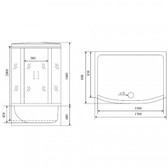 Душевая кабина Timo Standart T-6670 Silver Fabric