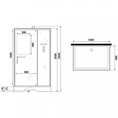 Душевая кабина Niagara Standart ST120/90/15Q/BK