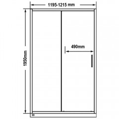 Душевая дверь Timo TD-120/03GR-6