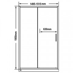Душевая дверь Timo TD-150/03GR-6