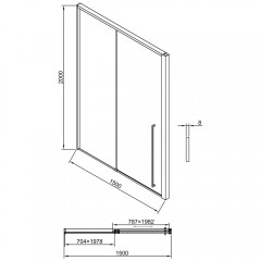 Душевая дверь Timo TDSS-150/03C-8L