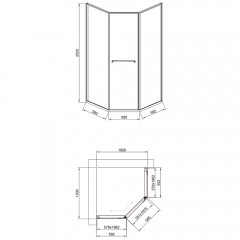 Душевое ограждение Timo TTSS-100/13C-8L