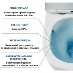 Унитаз подвесной Cerutti Faro Aria Tornado CT10833 безободковый