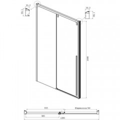 Душевая дверь Ambassador Intense 110021102IX