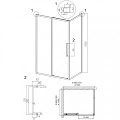 Душевое ограждение Grossman Cosmo 120.K33.02.1010.32.00