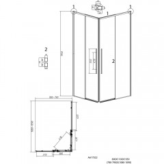 Душевое ограждение Grossman Galaxy 300.K33.01.11R80L.21.02