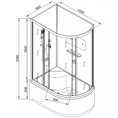 Душевая кабина Dto D120L