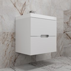 Тумба с раковиной Style Line Матис 60 подвесная белый матовый/антрацит