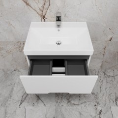 Тумба с раковиной Style Line Матис 60 подвесная белый матовый/антрацит