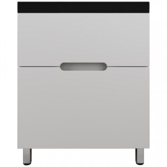 Тумба с раковиной Style Line Матис 70 напольная белый матовый/антрацит