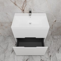 Тумба с раковиной Style Line Матис 70 напольная белый матовый/антрацит