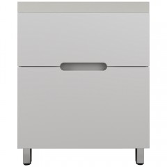 Тумба с раковиной Style Line Матис 70 напольная белый матовый/жасмин