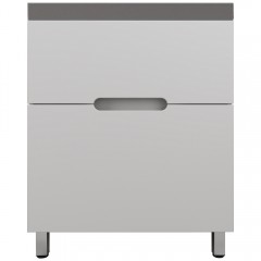 Тумба с раковиной Style Line Матис 70 напольная белый матовый/серый шёлк