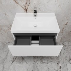 Тумба с раковиной Style Line Матис 70 подвесная белый матовый/серый шёлк