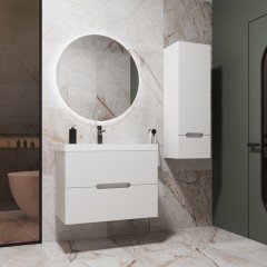 Тумба с раковиной Style Line Матис 80 подвесная белый матовый/белый