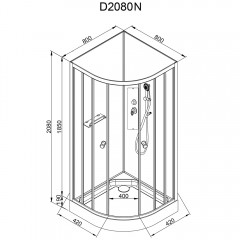 Душевая кабина AvaCan D2080N