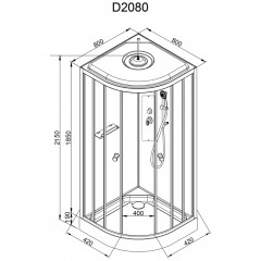 Душевая кабина AvaCan D2080