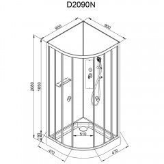 Душевая кабина AvaCan D2090N