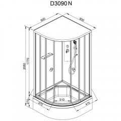 Душевая кабина AvaCan D3090N
