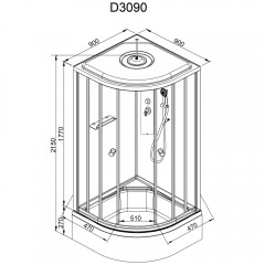 Душевая кабина AvaCan D3090