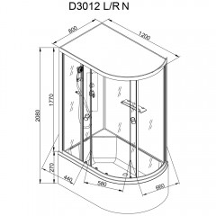 Душевая кабина AvaCan D3012LN