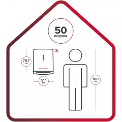 Водонагреватель накопительный Ariston VELIS LUX INOX PW ABSE WIFI 50
