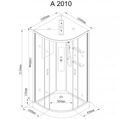 Душевая кабина AvaCan A2010