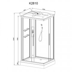Душевая кабина AvaCan K2810LED