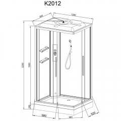 Душевая кабина AvaCan K2012LED